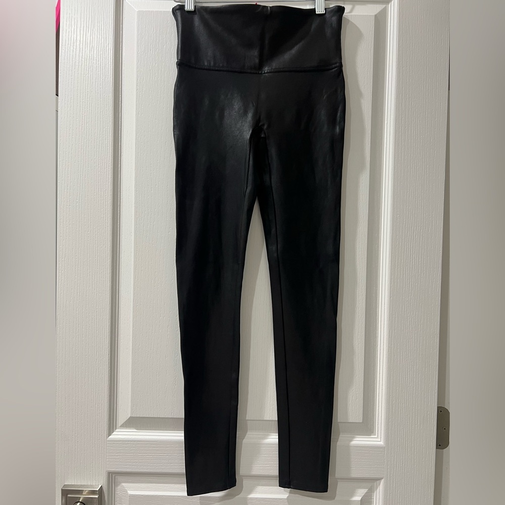 SPANX Shiny Black Leggings